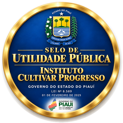 Selo redondo de Utilidade Pública do Instituto Cultivar Progresso.